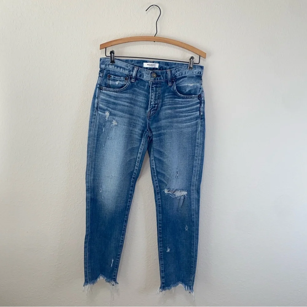 🎈Moussy Vintage Glendele Light Wash Distressed Zipper Fly Skinny Jeans! - Picture 3 of 13